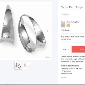 James Avery Valle Ear Hoops